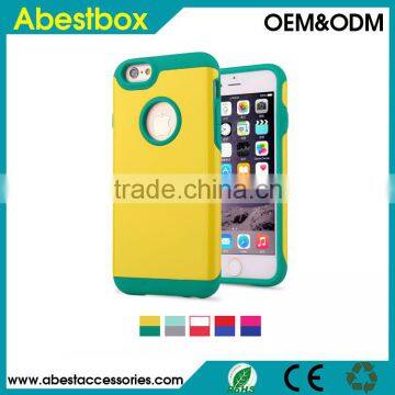 PC+TPU Combination Case for IPhone 6, Colorful TPU Protective Case for IPhone 6 4.7 Inch Back Cover photo-2