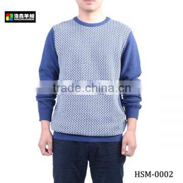 Fashion Jacquard Knitted Man Sweater, Men Handmade Knitting Sweater