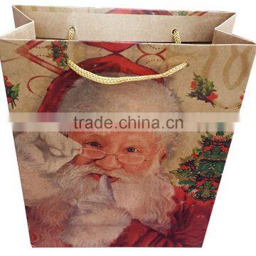 Assorted Santa Kraft paper gift shopping bag