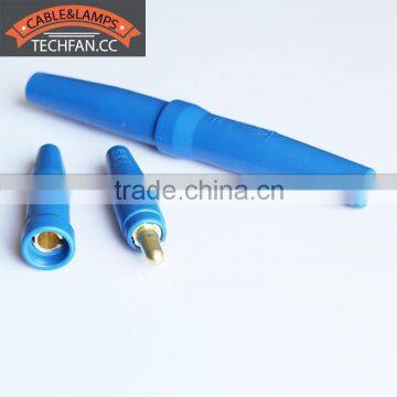 blue rubber brass 300AMP 500AMP welding cable flexible pvc socket