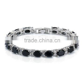 Rellecona multicolor solitaire tennis bracelet white gold plated wholesale jewelry