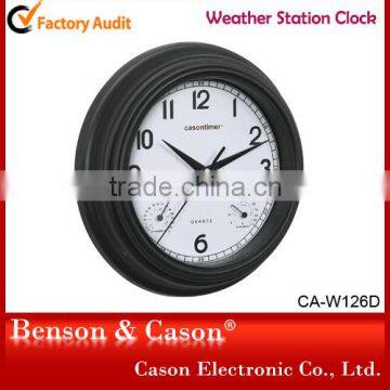 Cason Christmas Weather Station Wall Mounted Clock (Silver) photo-3