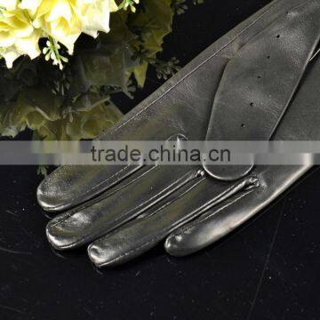 Breathable Summer Short Ladies Sheepskin Leather Driver Glove photo-3