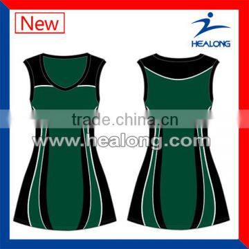 slim fit custom sublimated netball uniforms