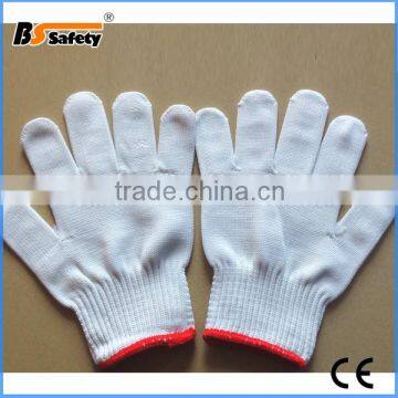 BSSAFETY white nylon polyester glove working safety glove