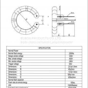 Xenon Flash Tube-Ring IPl Lamp 200W photo-4