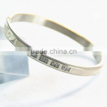 316L Stainless Steel Bangles With Diamonds for Promotion
