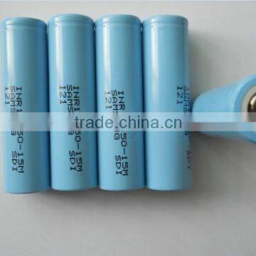 INR18650-15M samsung SDI 18650 1500mah 25A discharge