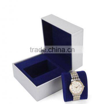 Chinese factories wholesale custom cheap PU leather watch boxes, fashion beautiful silver gift box