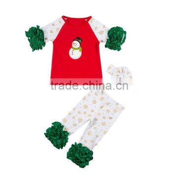 Baby girl santa claus christmas set ruffle design baby clothes from Kapu