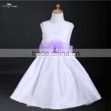 FG32 Lilac Sash Flower Dresses For Girl Of 5 7 Years Old For Weddings