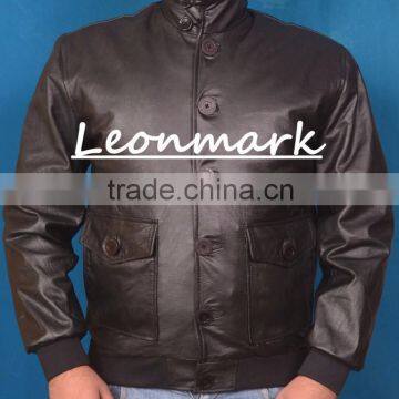 Men fashion leather Jacket