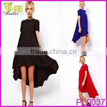 2015 Fashion New Chiffon High Low Beach Party Prom Short Apparel Dress For Women