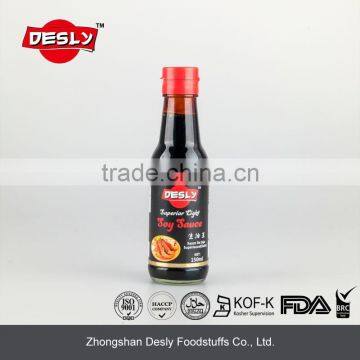 Desly factory chinese superior low salt soy sauce,light soy sauce.