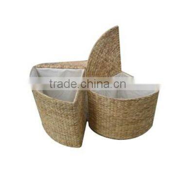 Eco friendly high quality cheap price sedge basket, clothes serving for lovely family