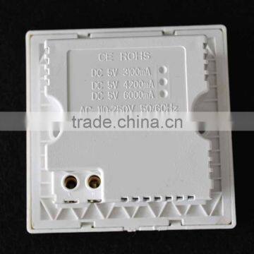 Factory Supply Double Usb Wall Switched Socket Wall Usb Charger photo-6