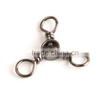 Rolling swivel Fishing tackle swivel snap hook three Way Lure Fishing Connector