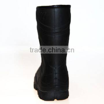 Kids' Black EVA Injection Winter Rain Boots photo-3