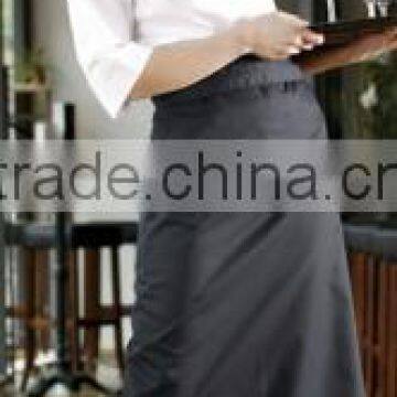 Black canvas bar long waist apron