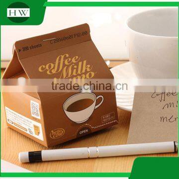 Promotional Wholesale Office Stationery Mini Portable Cartoon Milk Box Sticky Note photo-5