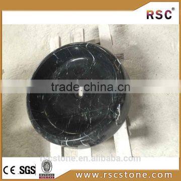 Natural nero marquina marble bathroom sink for wholesale