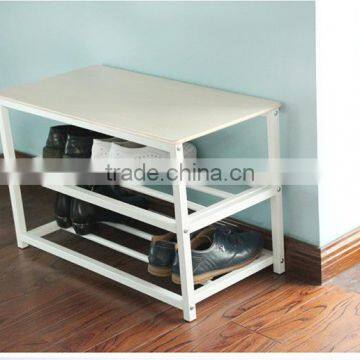 VIVINATURE Micro Fabric Shoe Rack Storage Organizer and Hallway Bench photo-3