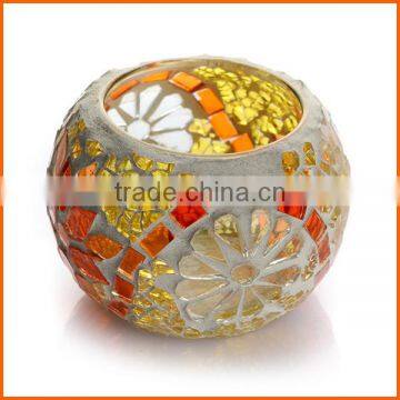 Hot selling high quality beautiful decorative glass candle holder