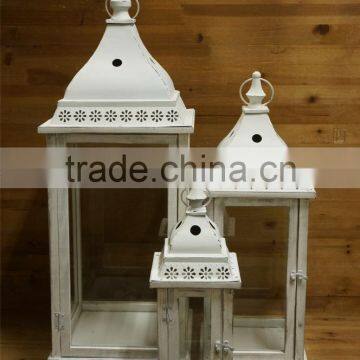 New Design Home Decorative Antique Wooden Large Candle Lanterns