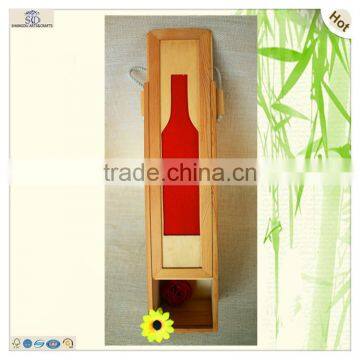 Modern Design Pattern Slid Single Bottle Wine Box photo-6