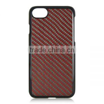 Red/Gold/SilverTwill/plain Weave Carbon Fiber PC Phone Case Cover For IPhone 7/plus photo-5