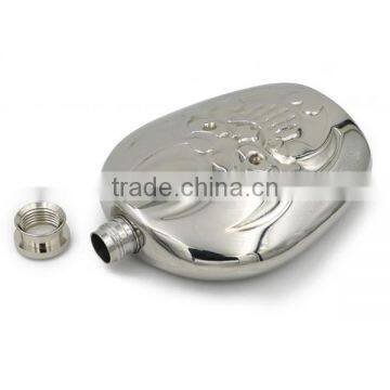 Stainless Steel Hip Flasks Laser Welding Mirror Demon Wine Bottle 6 oz photo-5