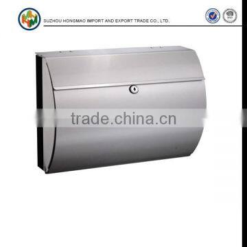 Stainless Steel Mailbox With Newspaper Holder photo-5