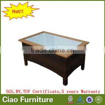 Living room sofa furniture oblong side table rattan coffee table