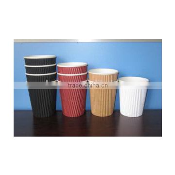 12oz corrugated double ripple wall paper cup