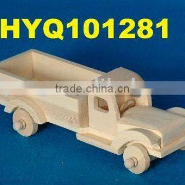 kid wood truck toy, children wooden vehicle, kid play toy truck