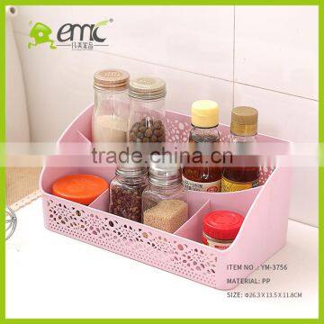 Emc Desktop Household Makeup Storage Plastic Box With Dividers photo-4