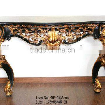 Baroque Style Furniture Console Table With Marble Top For Living Room Decoration photo-5