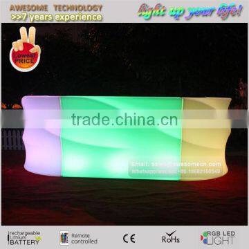 white plastic bar furniture for discotheque / disco colorful led furniture