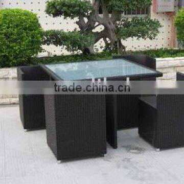 Top seller grey cube rattan wicker furniture Sofa Set