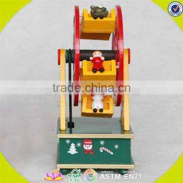 wholesale baby wooden merry go round music box fashion kids wooden merry go round music box W07B015B