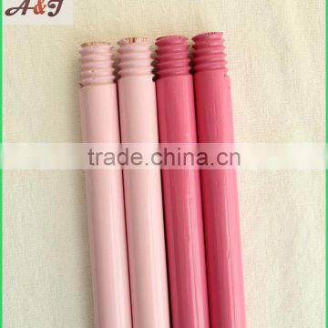 Colorful Varnished Wooden Broom Handle With 7.8cm Plastic Cap