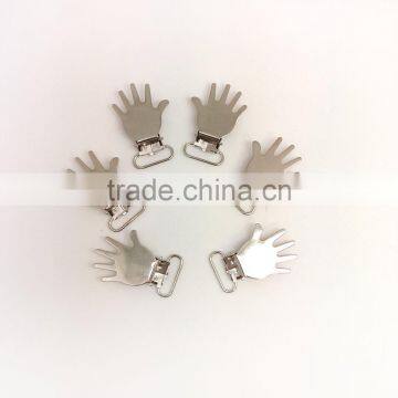 3/4inch PALM Design High Quality Metal Suspender Clip With Plastic Teeth Inside for Garment photo-4