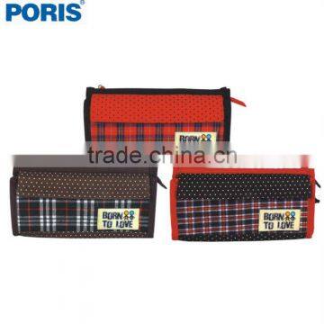 Practical and durable cotton pencil bag with zipper