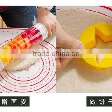 Plastic Pastry Bread Hand Rolling Pin Used Dough Roller Kitchen Mixing Tools photo-5