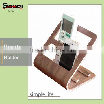 Wooden TV Remote Control Caddy Organizer Mobile Phone Stand TV Remote Control Holder