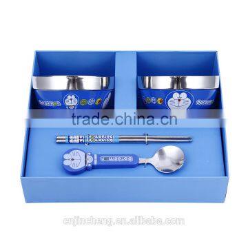 Factory Price Top Quality Hot Sale Cartoon Bowl Chopsticks Spoon Fork Gift Cutlery Set photo-4
