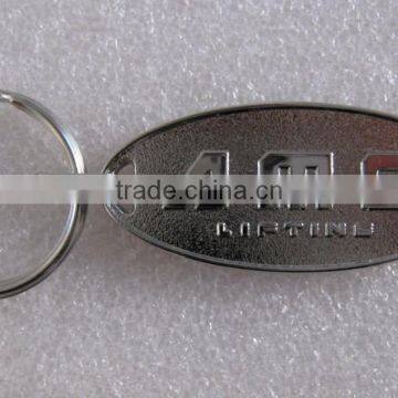 zinc alloy oval ellipse keychain key ring