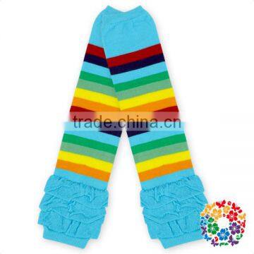 Rainbow Printed Baby Leg Warmers Ruffle Pattern Leg Warmers Wholesale