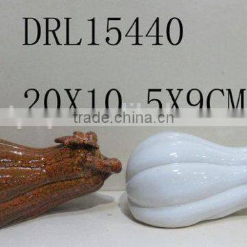 Lying Ceramic Pumpkin Lantern LED Festive Lantern Holloween Decorations photo-3