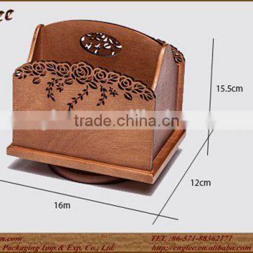 Beauty Wooden Material Computer Office Wooden Pen Holder photo-2
